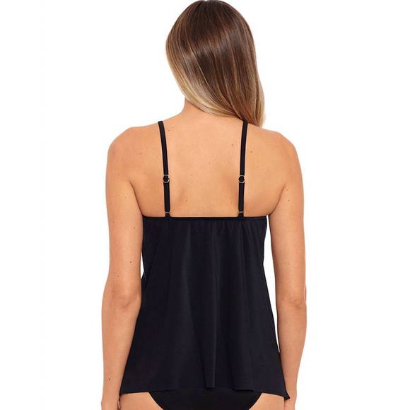 NEW MIRACLESUIT kashmir peephole tankini top in black - Picture 2 of 3